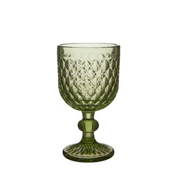 ELLY Glass on foot Green - Green - 8x14cm