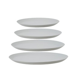 MAJVOR Saucer S/4 Light Grey - Light Grey - 41x2,7 37x25,5