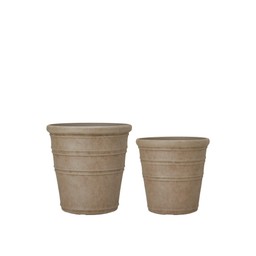 MAJVOR Pot S/2 Antique Brown - Antique Brown - 40x41 35x34cm