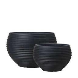 ALIMA Pot S/2 Black Melange - Black Melange - 70x45 53x35cm