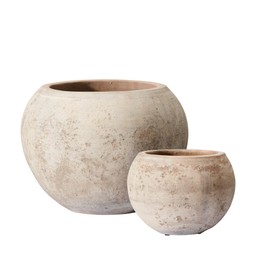 KATE Pot S/2 Antique Terracotta - Antique Terracotta - 35x26 22x17cm