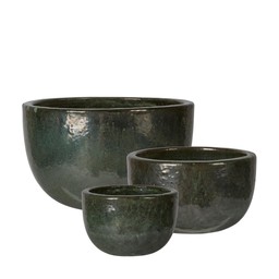 ELLA Planter S/3 Jade Green - Jade Green - 43x27 32x20 24x16cm