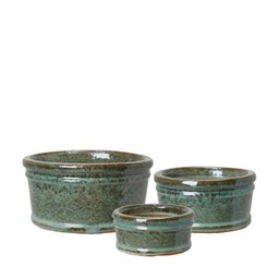 ELLA Planter S/3 Jade Green - Jade Green - 27x14 21x111 17x8cm