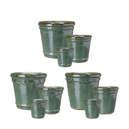 FIONA Pot S/3 Mix Jade Green - Jade Green - 43x41 31x29 22x21cm