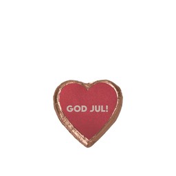 CHOKLADHJÄRTA 70% God Jul/Röd - God Jul/Röd - 6x1x6cm