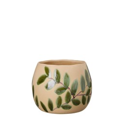 ESTELLE Pot Beige/Green - Beige/Green - 16x14cm