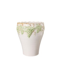 JANINA Hög Kruka Vit/Grön - Vit/Grön - 28x31cm