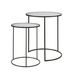 LISSABON Table S/2 Black - Black - 40x56 40x51cm