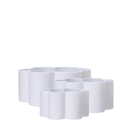 BLOOM Planter S/3 White - White - 28x12 23x11 19x10 cm