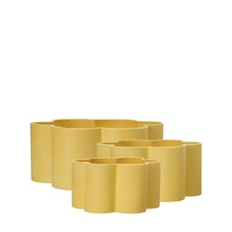 BLOOM Planter S/3 Yellow - Yellow - 28x12 23x11 19x10 cm