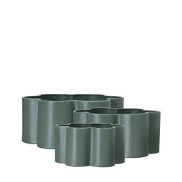 BLOOM Planter S/3 Green - Green - 28x12 23x11 19x10 cm
