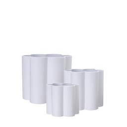 BLOOM Pot S/3 White - White - 25x28 21x23 17x19 cm