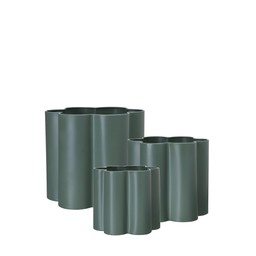 BLOOM Pot S/3 Green - Green - 25x28 21x23 17x19 cm