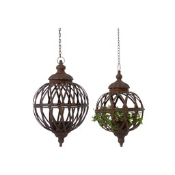 TORUN Hanging Pot S/2 Rust - Rust - 36x55 28x43cm