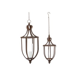 TORUN Hanging Lantern S/2 Rust - Rust - 25x56 18x41cm