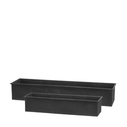 RAGNA planter S/2 Black - Black - 60x14x10 45x12x9cm