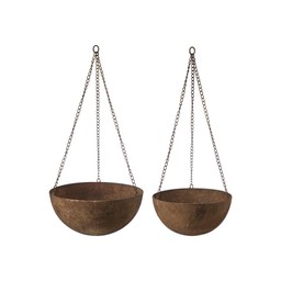 EMBLA Hanging Pot S/2 Rust - Rust - 32x17, 27x15cm