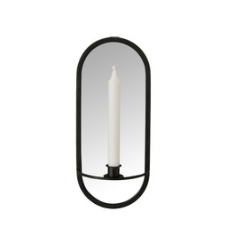 Li Wall Candle holder Black - Black - 15x10x35 cm