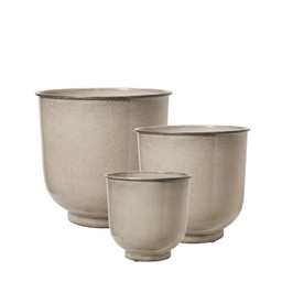JADE Pot S/3 Beige - Beige - 51x49 41x40 31x30cm