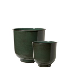 JADE Pot S/2 Green - Green - 41x40 31x30cm