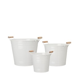 ARIELLA Kruka 3/S Vit - Vit - 30x26+3  26x21+3cm