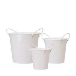 ALINA Kruka 3/S Vit - Vit - 17x15+3 13x13+3cm