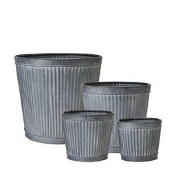 VANESSA Pot S/4 Grey Zinc - Grey Zinc - 50x46 39x36 30x25cm