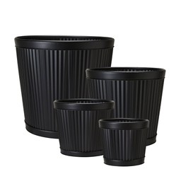 VANESSA Kruka 4/S Svart - Svart - 50x46 39x36 30x25cm