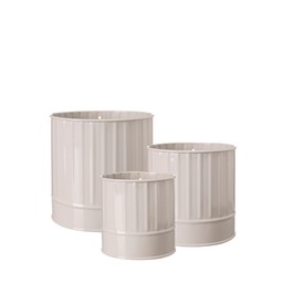 SIGRUN Pot S/3 White - White - 14x14 12x12 10x10cm