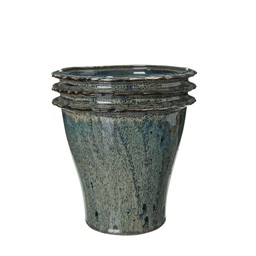 BL Pot High Blue Melange - Blue Melange - 18x20cm