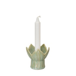 INGELA Ljusstake Grönmelerad - Grönmelerad - 9x9cm