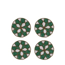 ALIVIA Coaster White/Green/Gold - White/Green/Gold - 10cm