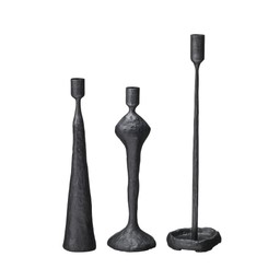 KASHI Ljusstake Mix Antik Svart - Antik Svart - 8x26, 9x35, 6x28cm