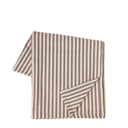 DUK Randig Brun/Vit - Brun/Vit - 136x250cm