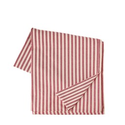 DUK Randig Röd/Vit - Röd/Vit - 136x250cm