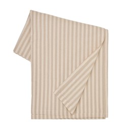 DUK Randig Beige/Vit - Beige/Vit - 136x300cm