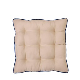 NANCY Seat cushion Beige/Blue - Beige/Blue - 40x40cm