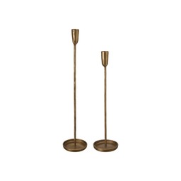 PRIYA Candle holder Antique Gold - Antique Gold - 50x10 40x10cm