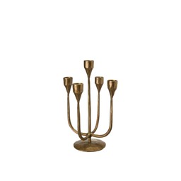 PRIYA Candle holder Antique Gold - Antique Gold - 24x18cm