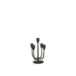 PRIYA Candle holder Black - Black - 15x10cm