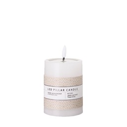 LED Pillar Candle White - White - 8x11cm