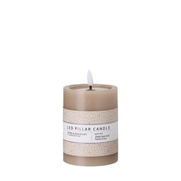 LED Pillar Candle Beige - Beige - 8x11cm
