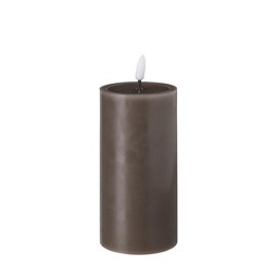 LED Pillar Candle Grey - Grey - 8x16cm