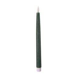 LED Taper Candle 2 pcs Green - Green - 2,2x27cm