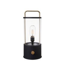 LED Lantern Black/Gold - Black/Gold - 16x35cm