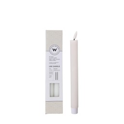 LED Candle Stripe 2 pcs White - White - 2,2x24cm