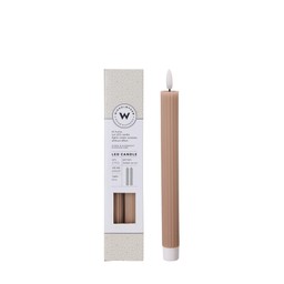 LED Candle Stripe 2 pcs Beige - Beige - 2,2x24cm