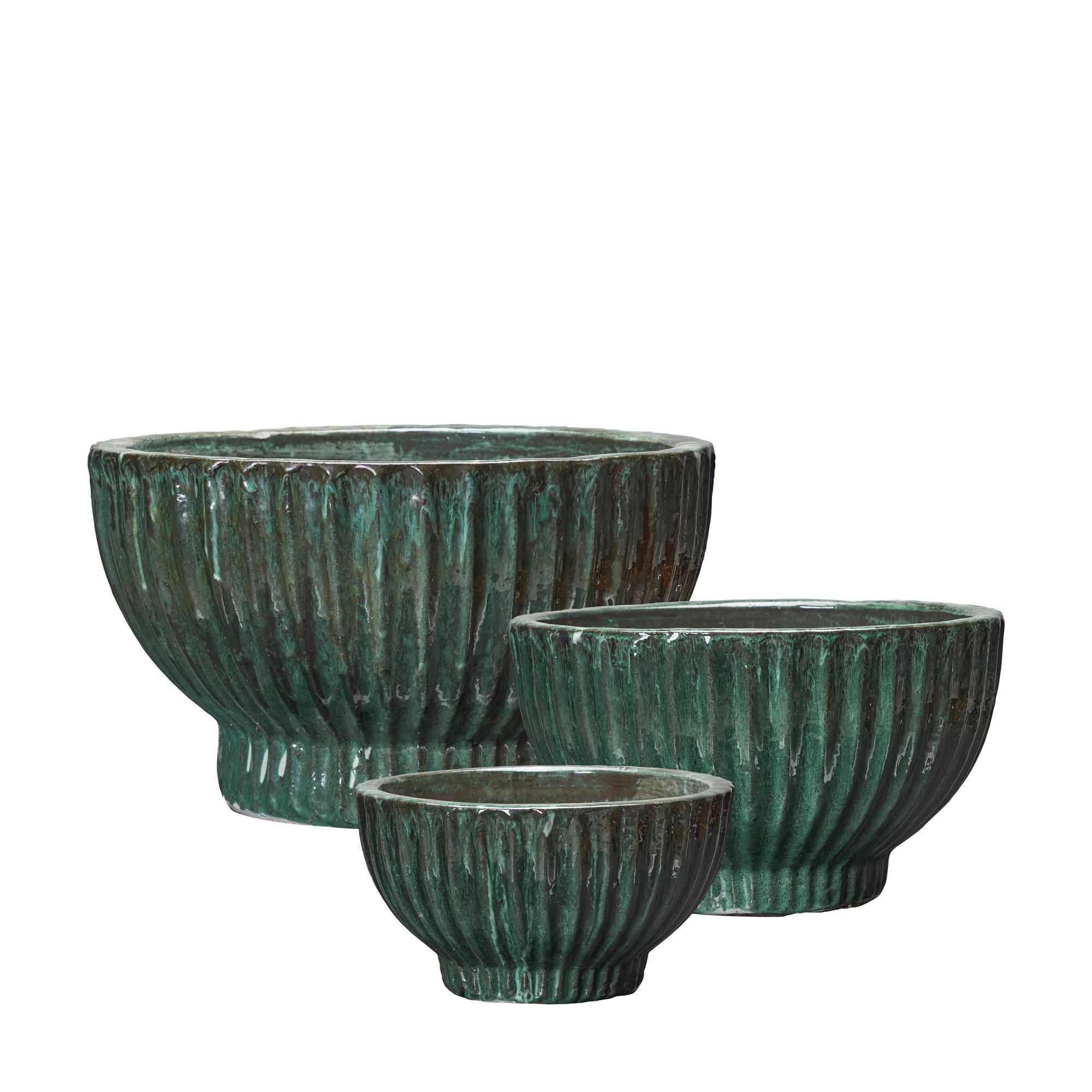 FEDORA Kruka 3/S Jadegrön - Jadegrön - 65x39 53x32 41x25cm