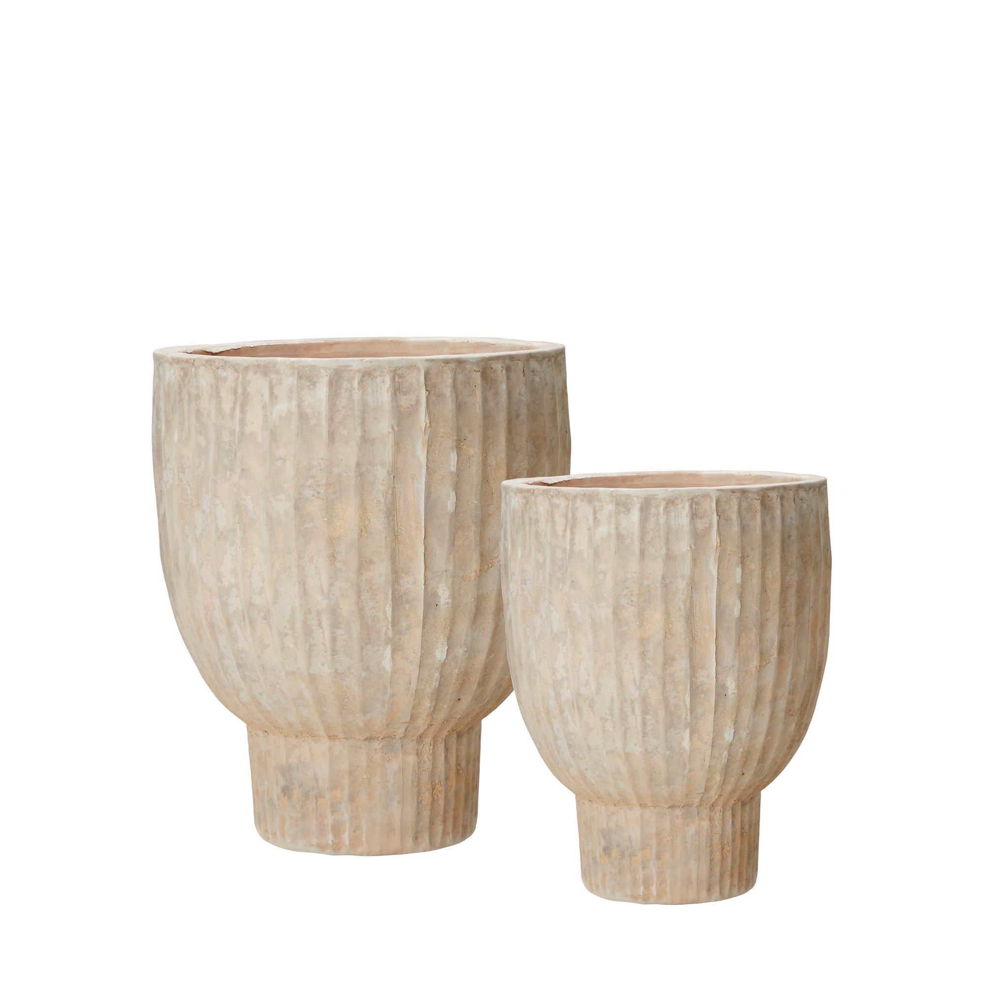 FEDORA Pot S/2 Antique Terracotta - Antique Terracotta - 56x66 45x50cm