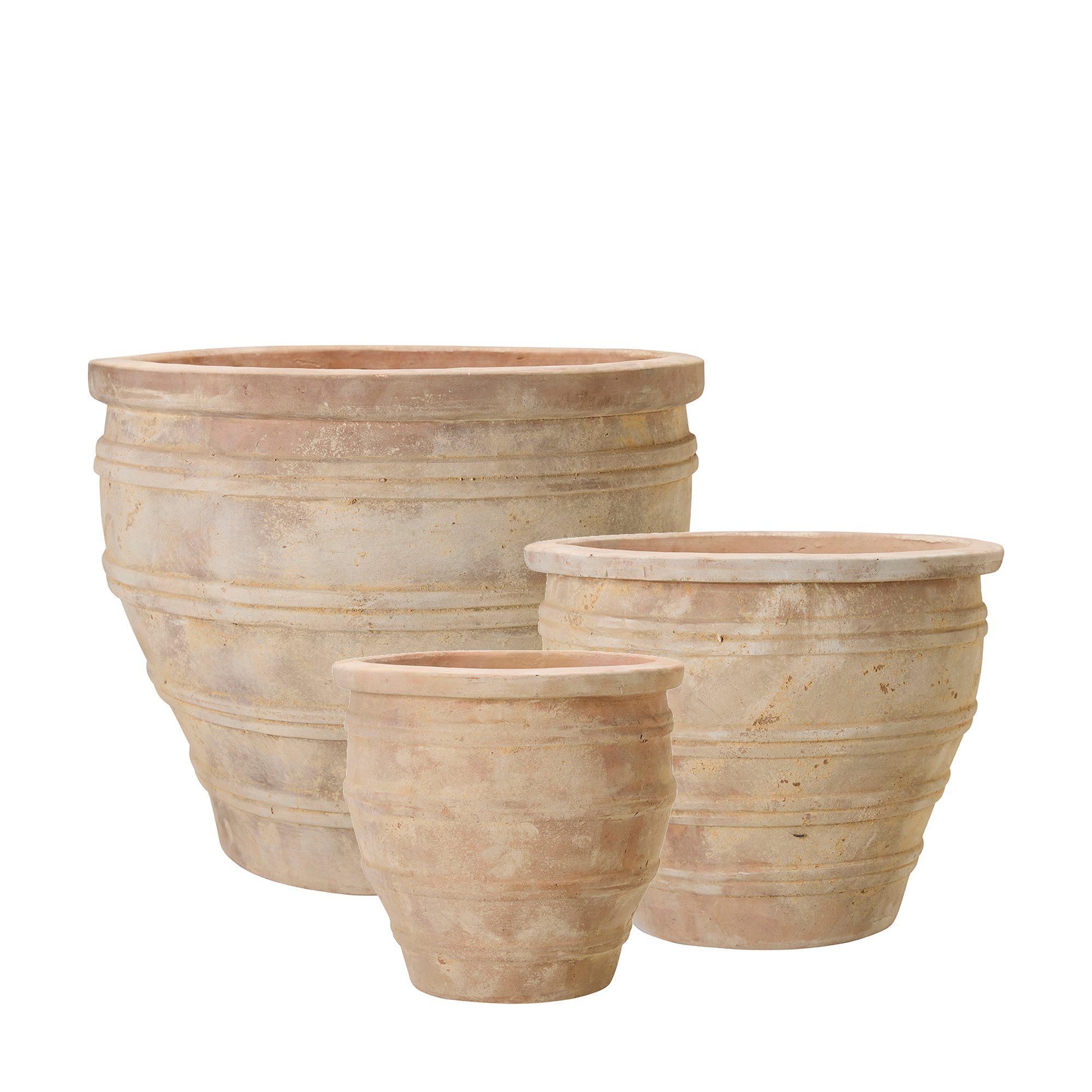 QUINN Pot S/3 Antique Terracotta - Antique Terracotta - 56x46 41x36 28x29cm